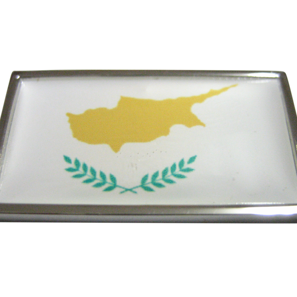 Thin Bordered Cyprus Flag Magnet